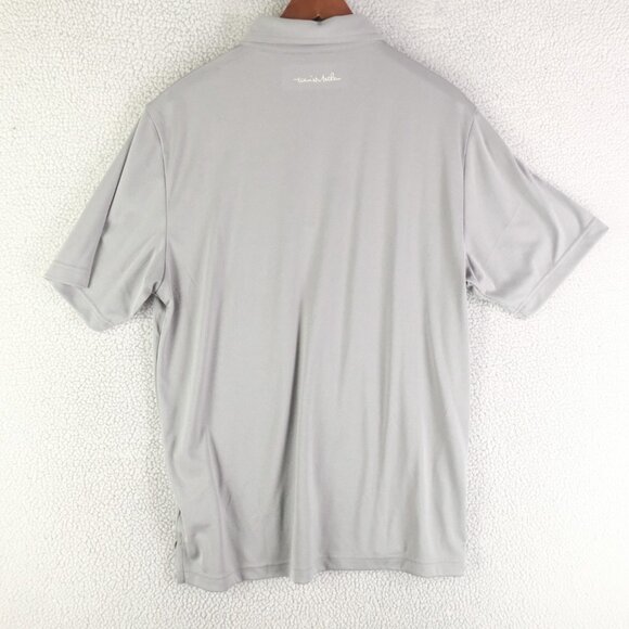 Travis Mathew Polo Mens Medium Gray Golf Performance Knit Stretch Preppy - Picture 4 of 9